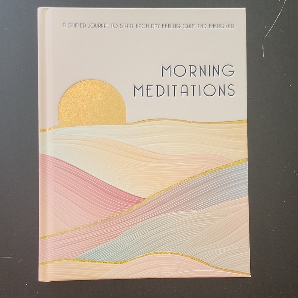 Morning Meditations Journal with Gold Sun Design